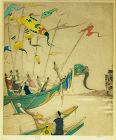 Dorsey Tyson color etching, Dragon Boat Festival