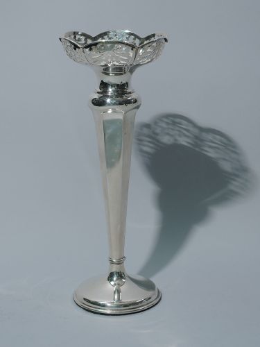 English Art Deco Sterling Silver Vase 1923
