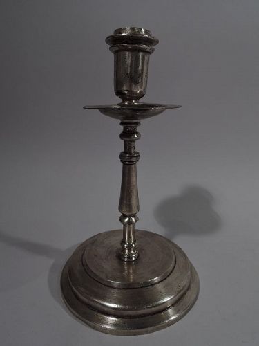 Antique South American Silver Candlestick