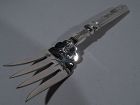 Large Chinese Silver Blossoming Branch Serving Fork by Tuck Chang