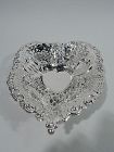 Exuberantly Romantic Sterling Silver Heart Bowl by Gorham 1948