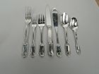 Tetard La Rochelle Silver Dinner Set for 12 with 90 Pieces