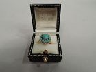 Lovely American Gold and Turquoise Lady’s Ring