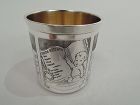 Antique Blackinton American Sterling Silver First Step Baby Cup
