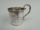 American Classical Coin Silver Christening Mug by Tifft & Whiting