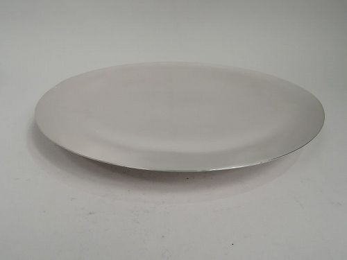 Large American Midcentury Modern Sterling Silver Footed Serving Plate