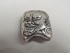 Antique Gorham Sterling Silver Match Safe with Japanese Oni