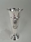 Antique English Edwardian Neoclassical Sterling Silver Vase 1911