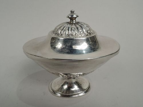Antique German Neoclassical Silver Covered Urn 18 C