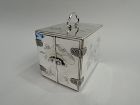Antique Japanese Meiji-Era Silver and Lacquer Jewelry Box