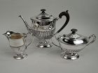 Gorham Victorian Neoclassical Sterling Silver 3-Piece Coffee Set 1890