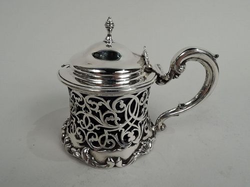 Antique English Victorian Sterling Silver Mustard Pot 1844