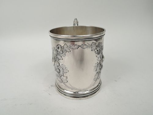 Wood & Hughes New York Victorian Classical Coin Silver Baby Cup