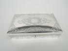 Antique American Edwardian Classical Sterling Silver Jewelry Box