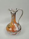 Rookwood Art Nouveau Craftsman Silver Overlay Wine Ewer with Flowers