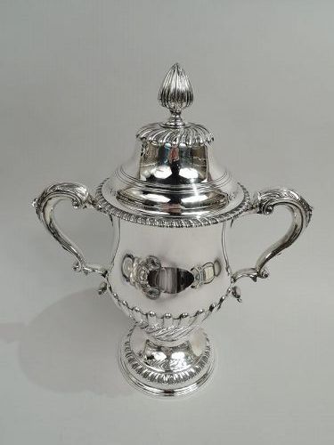 Antique Tiffany Edwardian Classical Covered Urn Trophy Cup