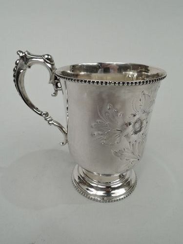 Antique Classical Coin Silver Baby Cup with Philadelphia Marks