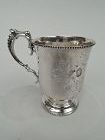 Antique Classical Coin Silver Baby Cup with Philadelphia Marks