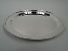 Cartier Large & Round Modern Sterling Silver 14-Inch Tray