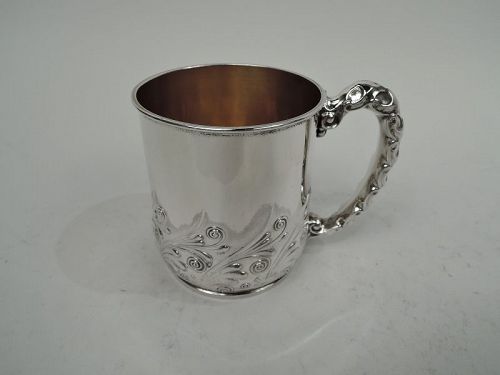 Antique Gorham Art Nouveau Sterling Silver Baby Cup 1893
