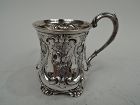 Antique English Victorian Classical Sterling Silver Baby Cup 1854