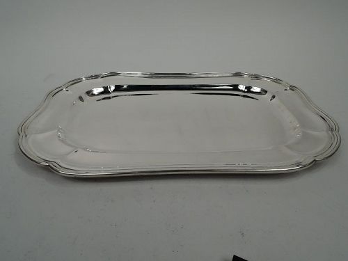 Antique American Edwardian Classical Sterling Silver Rectangular Tray