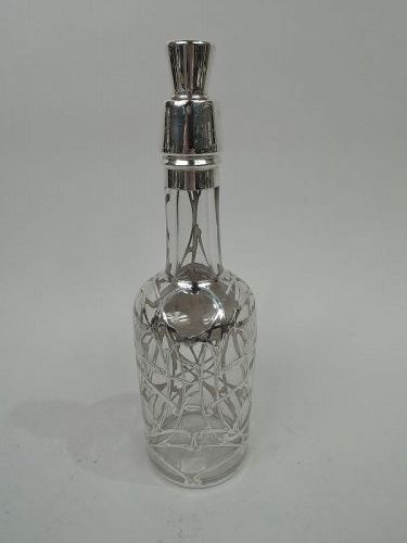 Antique American Art Nouveau Scotch Thistle Bottle Decanter