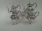 Fisher Victoria Sterling Silver 5-Piece Coffee & Tea Set