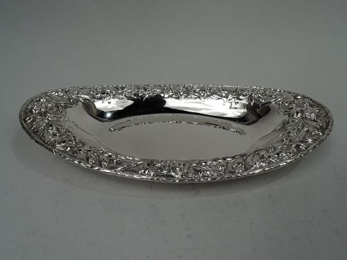 Antique Kirk Baltimore Repousse Sterling Silver Bread Tray