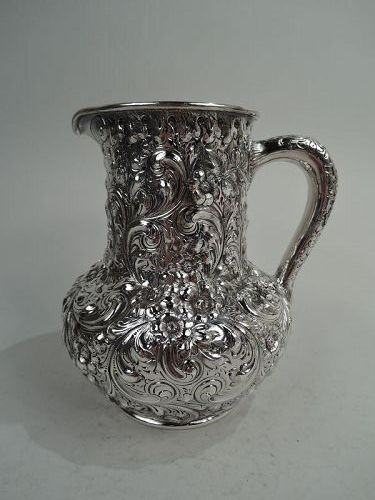 Gorgeous Dominick & Haff Repousse Sterling Silver Water Pitcher