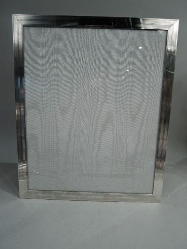 Very Large Cartier Midcentury Modern Sterling Silver Picture Frame