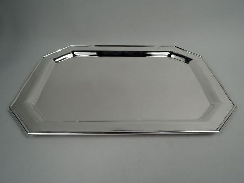 Stylish Cartier American Art Deco Sterling Silver Rectangular Tray