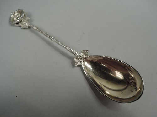 Antique Gorham Bird’s Nest Sterling Silver Egg Spoon