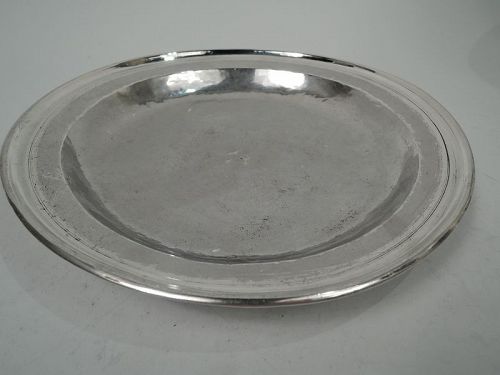 Antique South American Hand-Hammered Silver Bowl 19 C