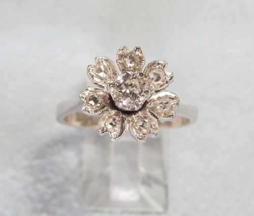 Estate Diamond Flower Ring