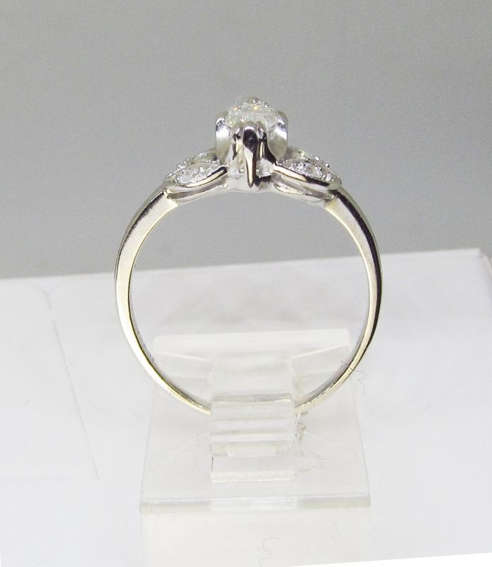 Marquise Diamond Engagement Ring Platinum