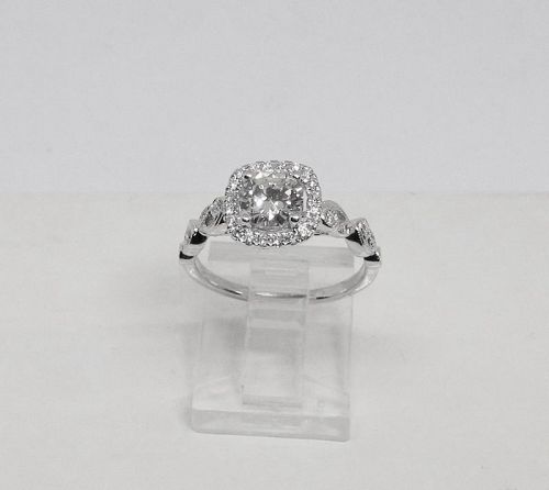 Diamond Engagement Ring 18Kt White Gold