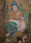 Two Chinese Qing Scroll Paintings on Silk After Ding Yunpeng