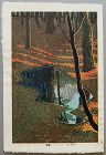 Shiro Kasamatsu Japanese Limited Ed. Woodblock Print Into the Woods