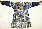 Fine Chinese Qing Silk Embroidered 9 Dragon 5-claw Robe