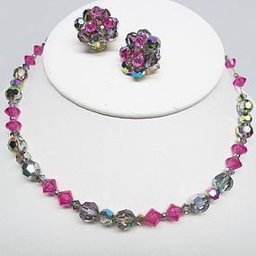 Colorful Hobe Necklace and Earerings