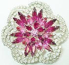 Large Brightly Colored Flower Brooch
