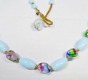 Art Deco Exquisite Glass Bead Necklace