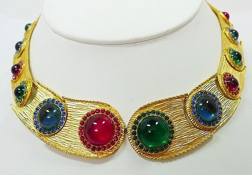 Mosell Egyptian Revival Jeweled Parure 1960's - Very Rare