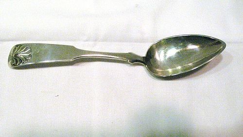 Early Russian Silver Serving Spoon