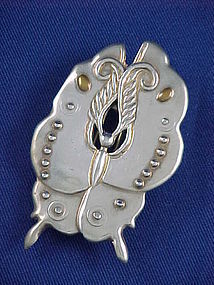 William Spratling Silver & Bronze Butterfly Pin