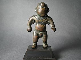 A Small Bronze Figurine of Jin Dynasty (AD 11th-12th )