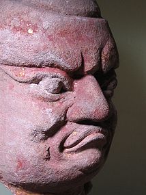 A Magnificent Stone Head of Louhan of 13th Century