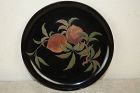 Japanese antique edo period black & Multicolored lacquer tray