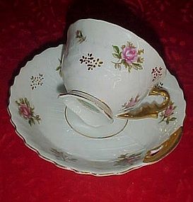 Vintage Yada china demitasse cup and saucer roses